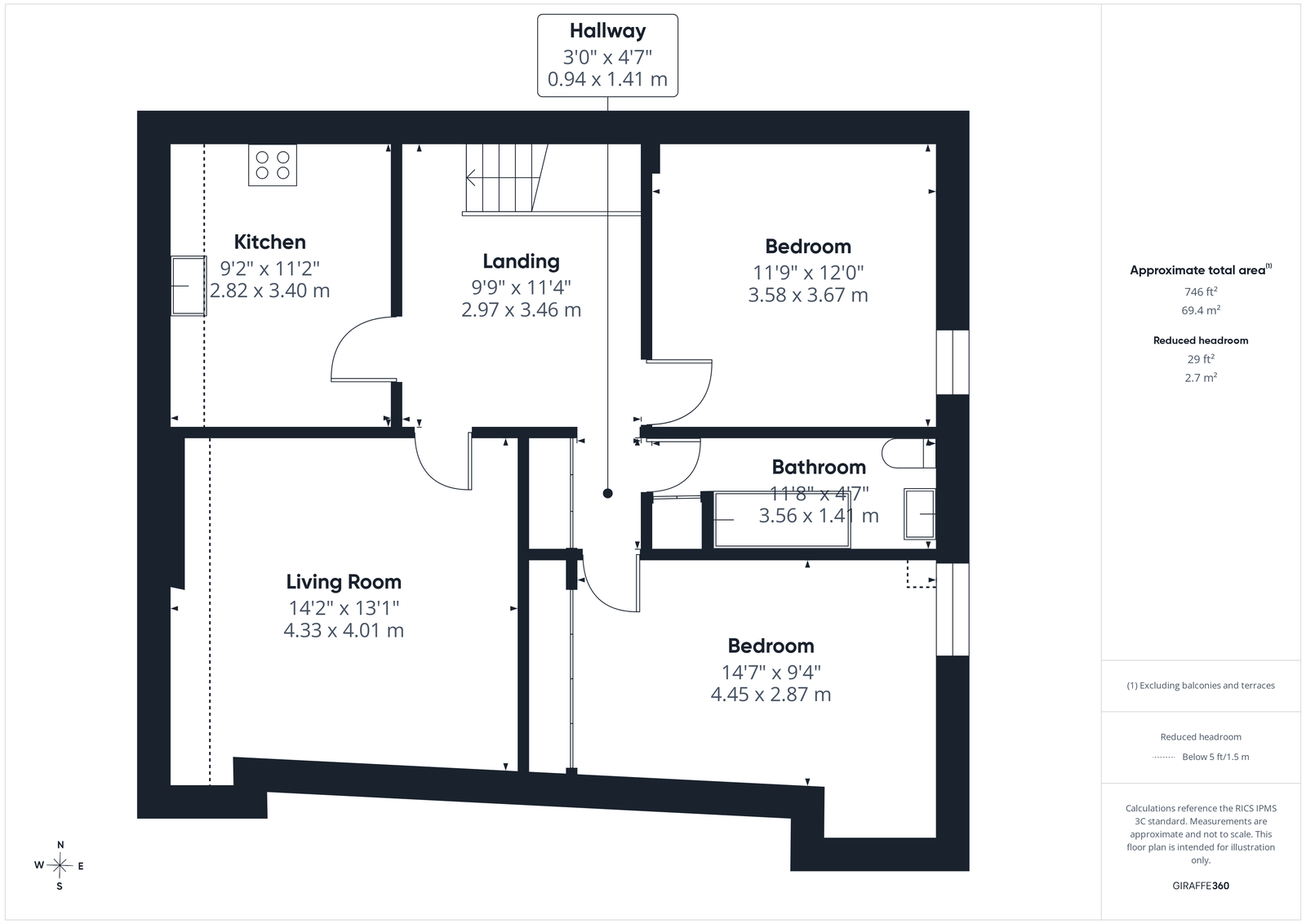 2,Flat 5 Penthouse, Royal Crescent, Whitby floorplan