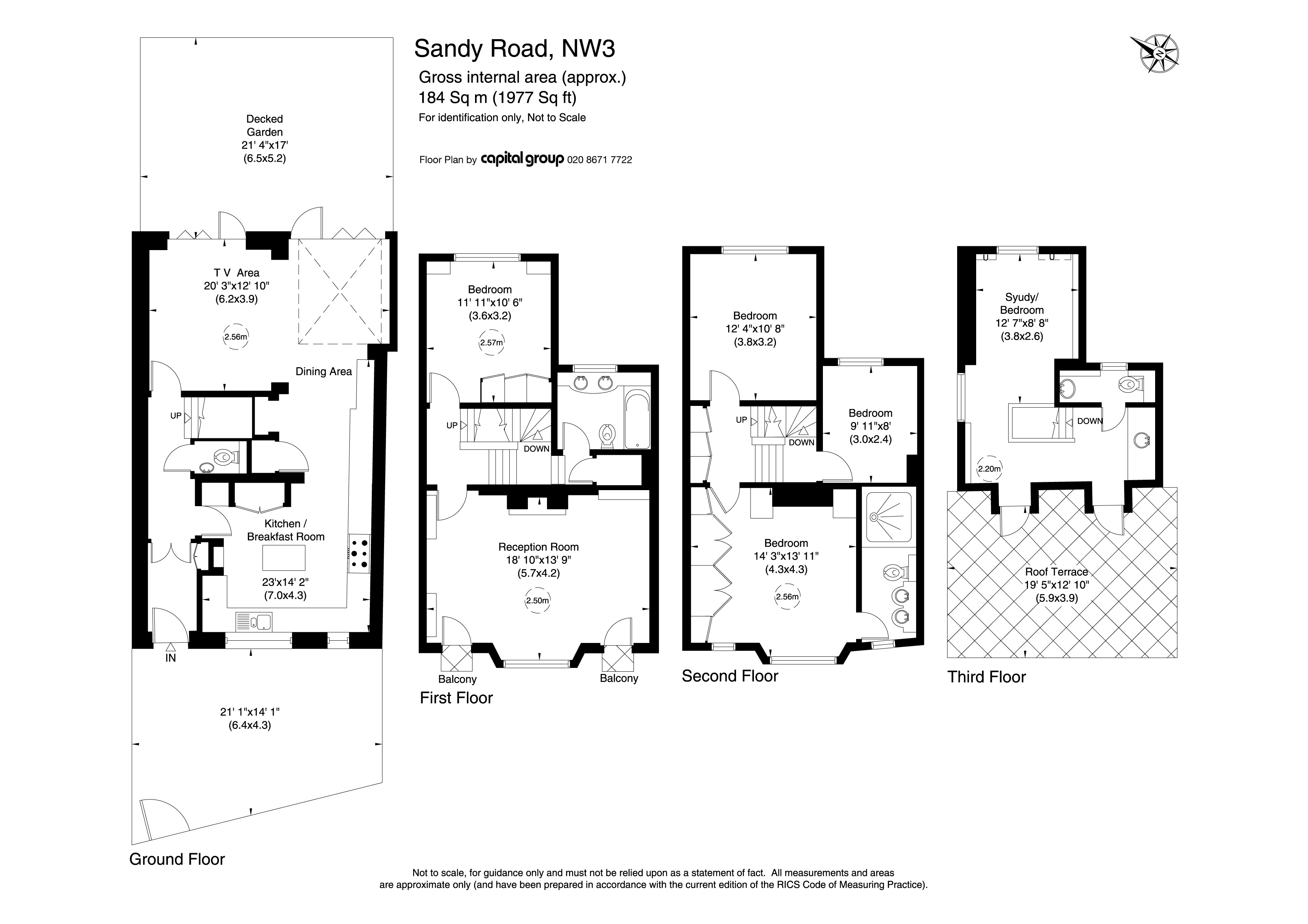 5 Bedrooms  for sale in Sandy Road, Hampstead, London NW3