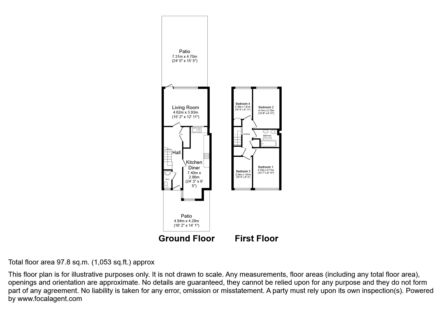 3, Woodvale Walk, London floorplan