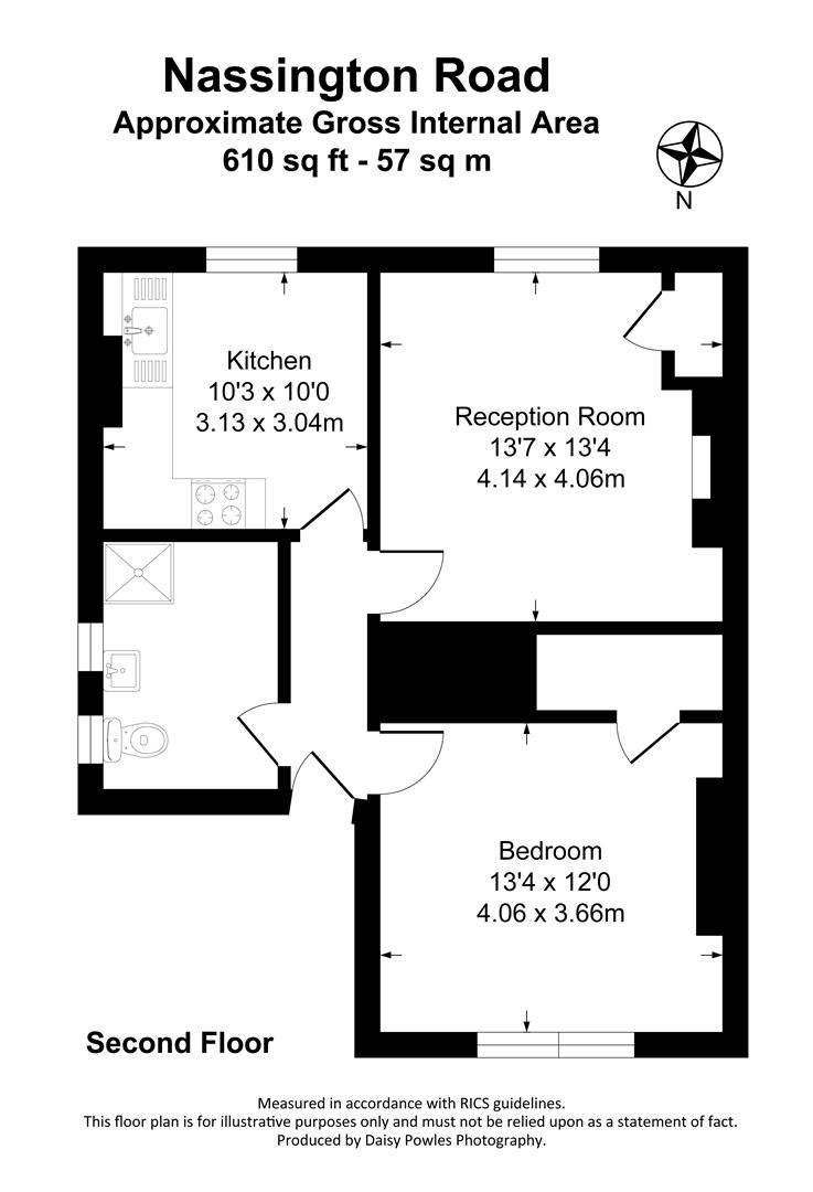 Nassington Road, London NW3, 1 bedroom flat to rent 68403449