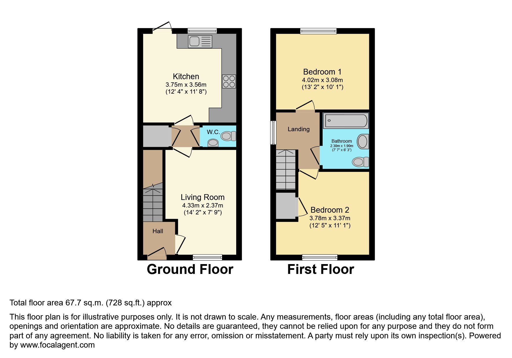 8, Dunclent Close, Droitwich floorplan