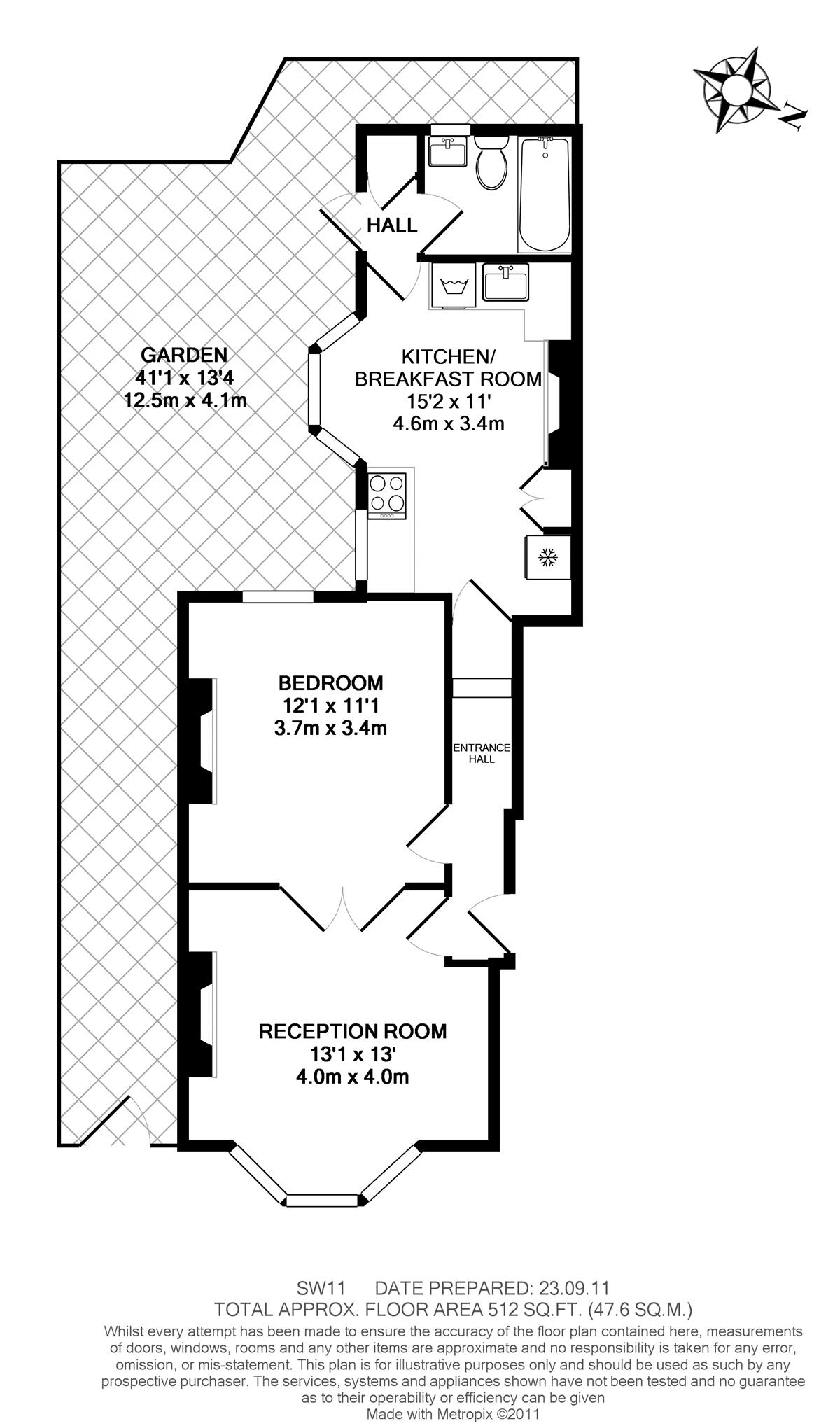 1 Bedrooms Flat to rent in Octavia Street, London SW11
