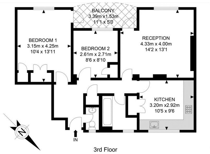 Flat 11, Gatesden, Cromer Street, London floorplan