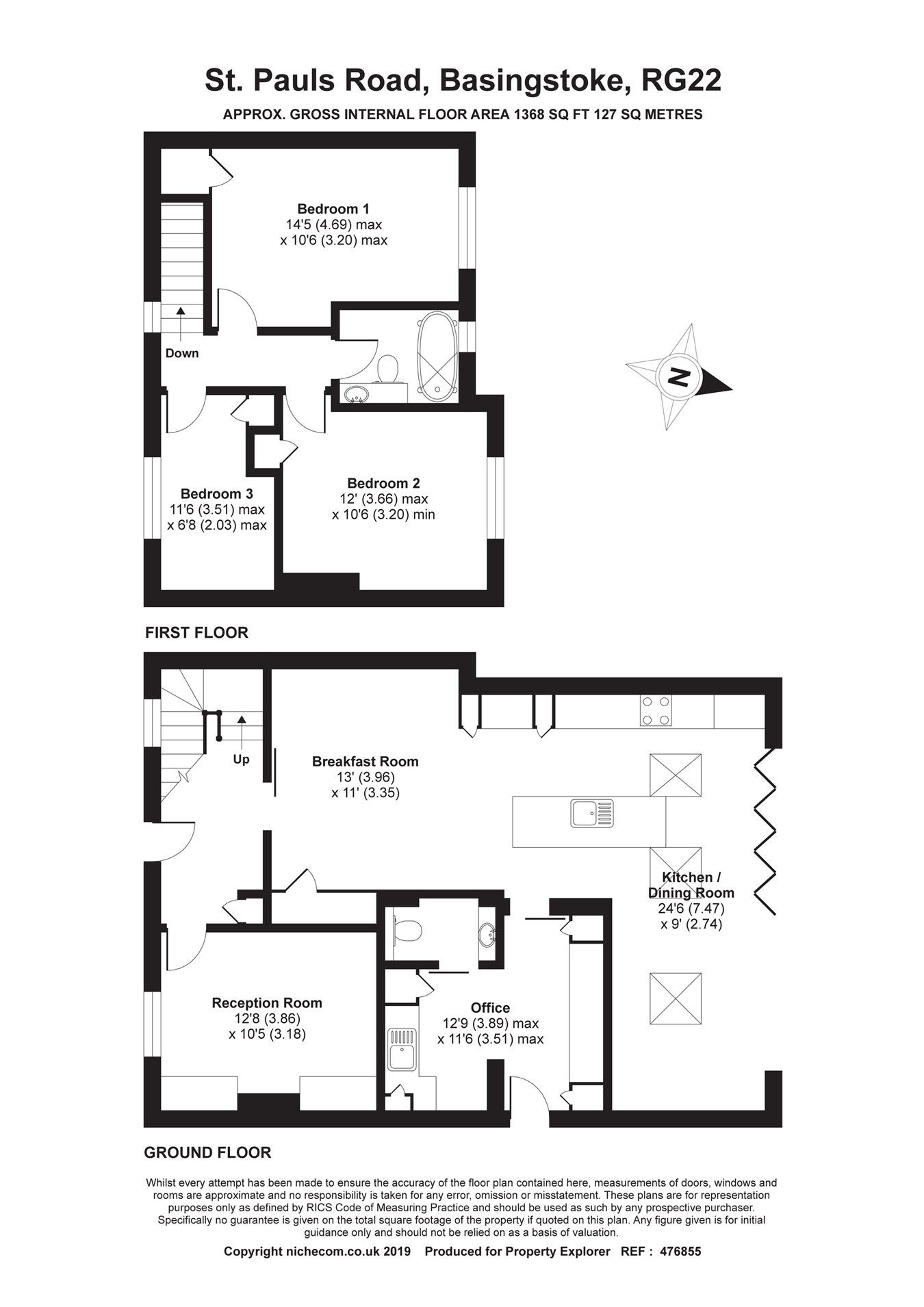 3 Bedrooms Semi-detached house for sale in St Pauls Road, Basingstoke RG22