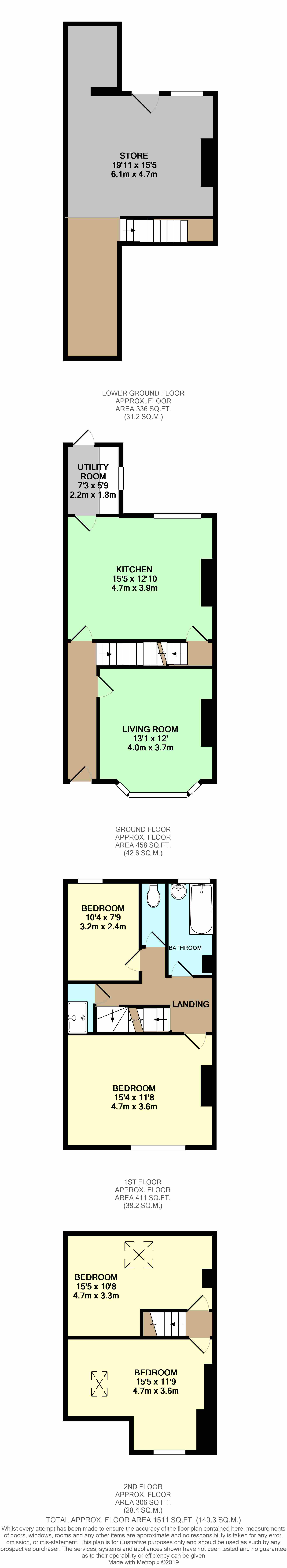 4 Bedrooms Terraced house for sale in Roundhay Place, Leeds, West Yorkshire LS8