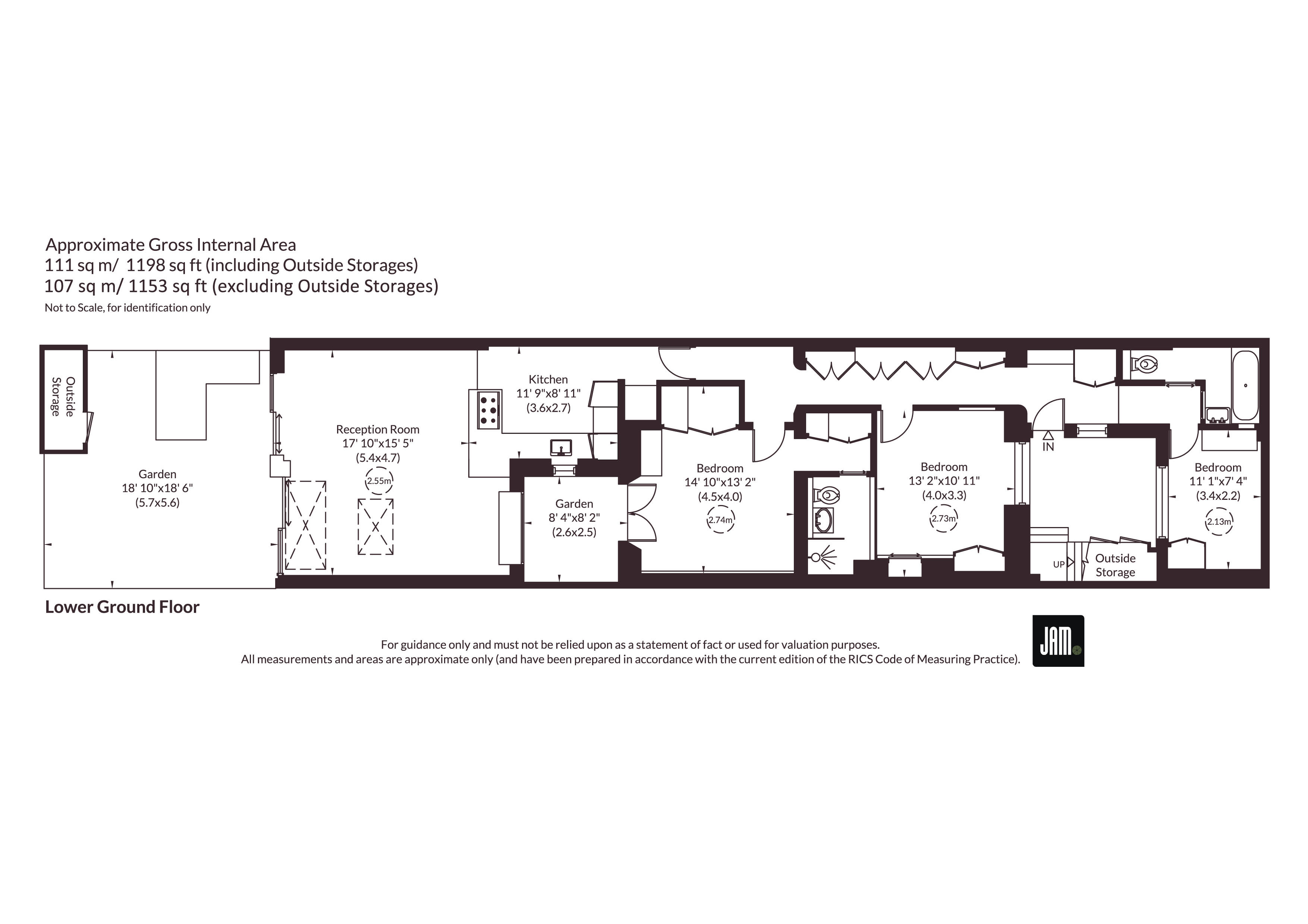 Flat A, 44, Leamington Road Villas, London floorplan