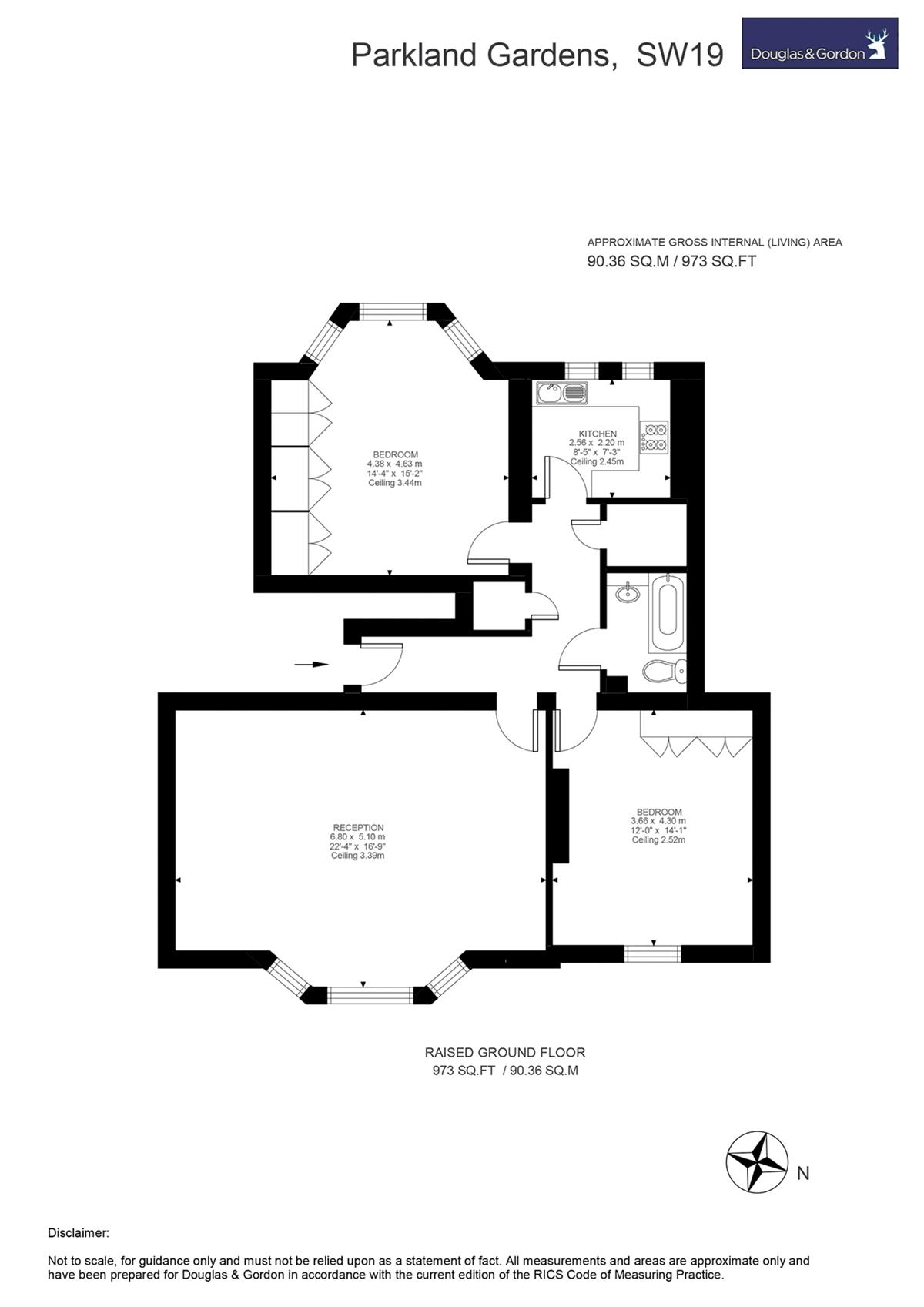 2 Bedrooms Flat for sale in Parkland Gardens, London SW19