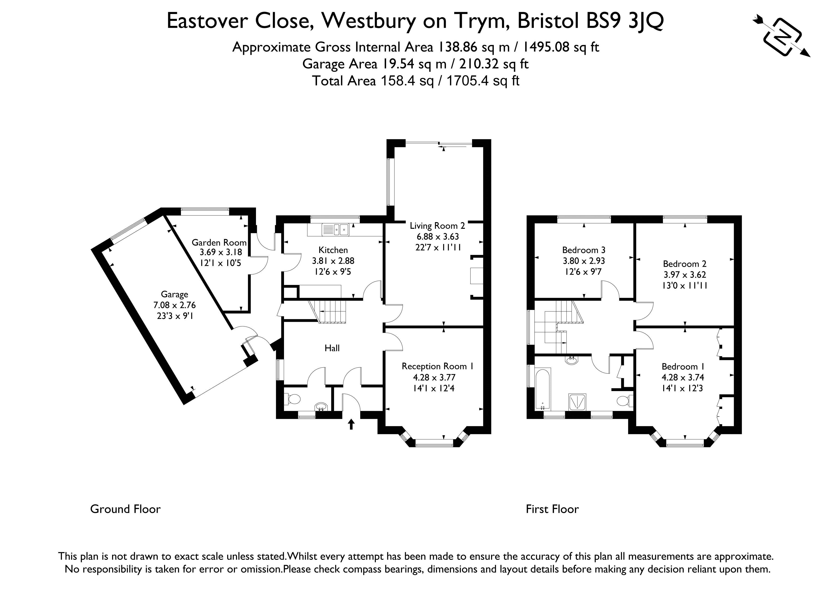 12, Eastover Close, Bristol floorplan
