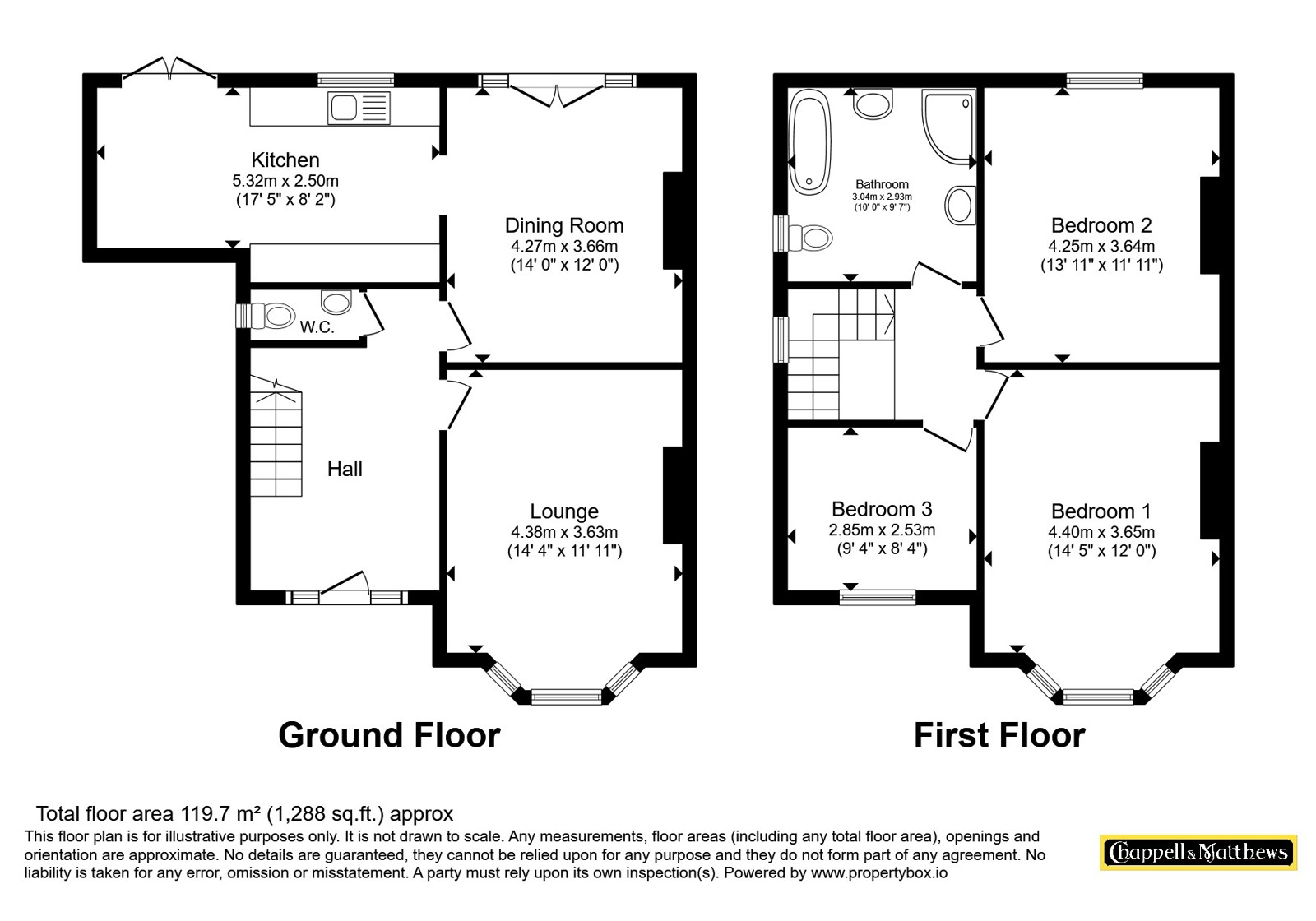 282, Canford Lane, Bristol floorplan