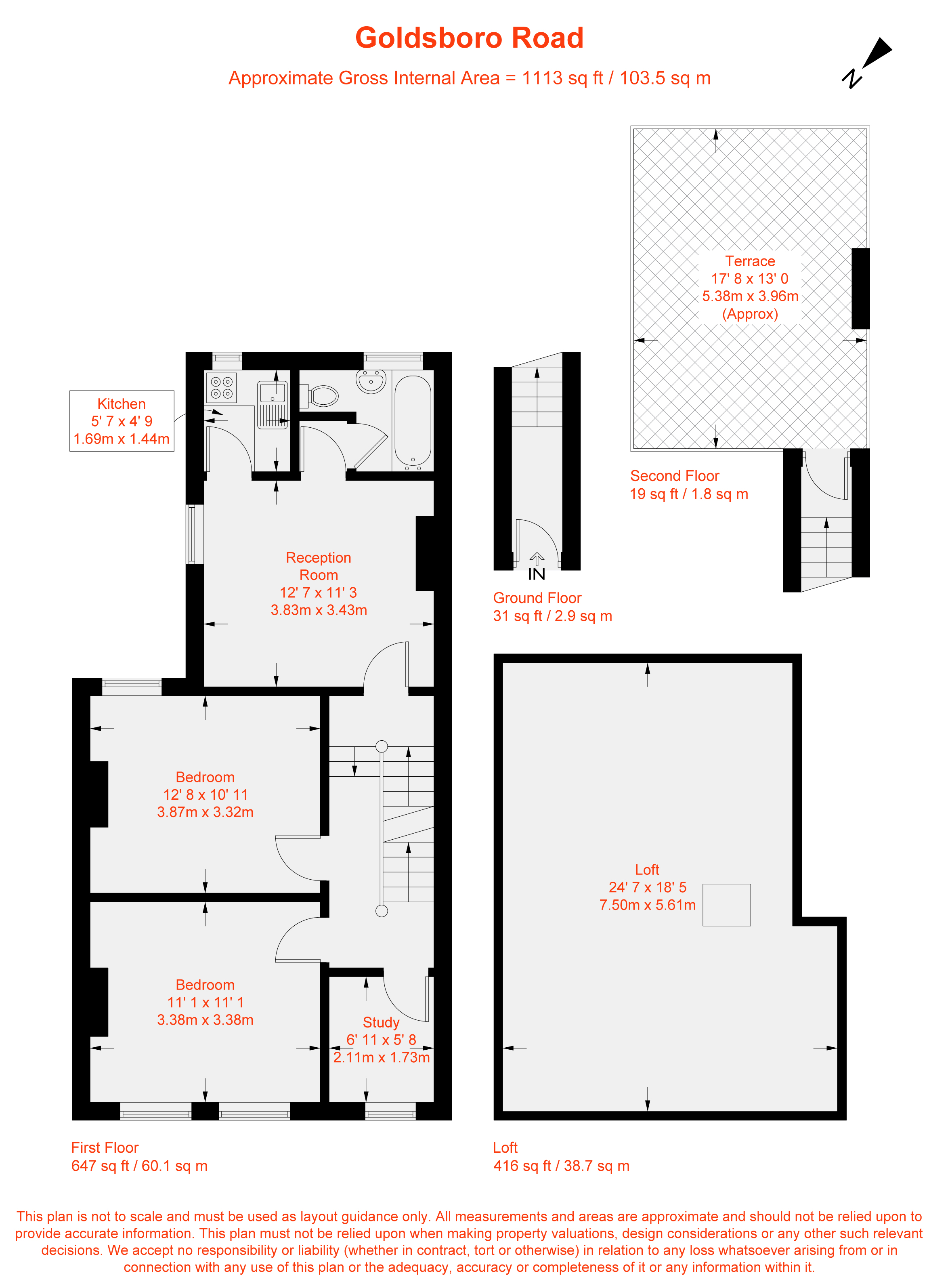 25A,, Goldsboro Road, London floorplan