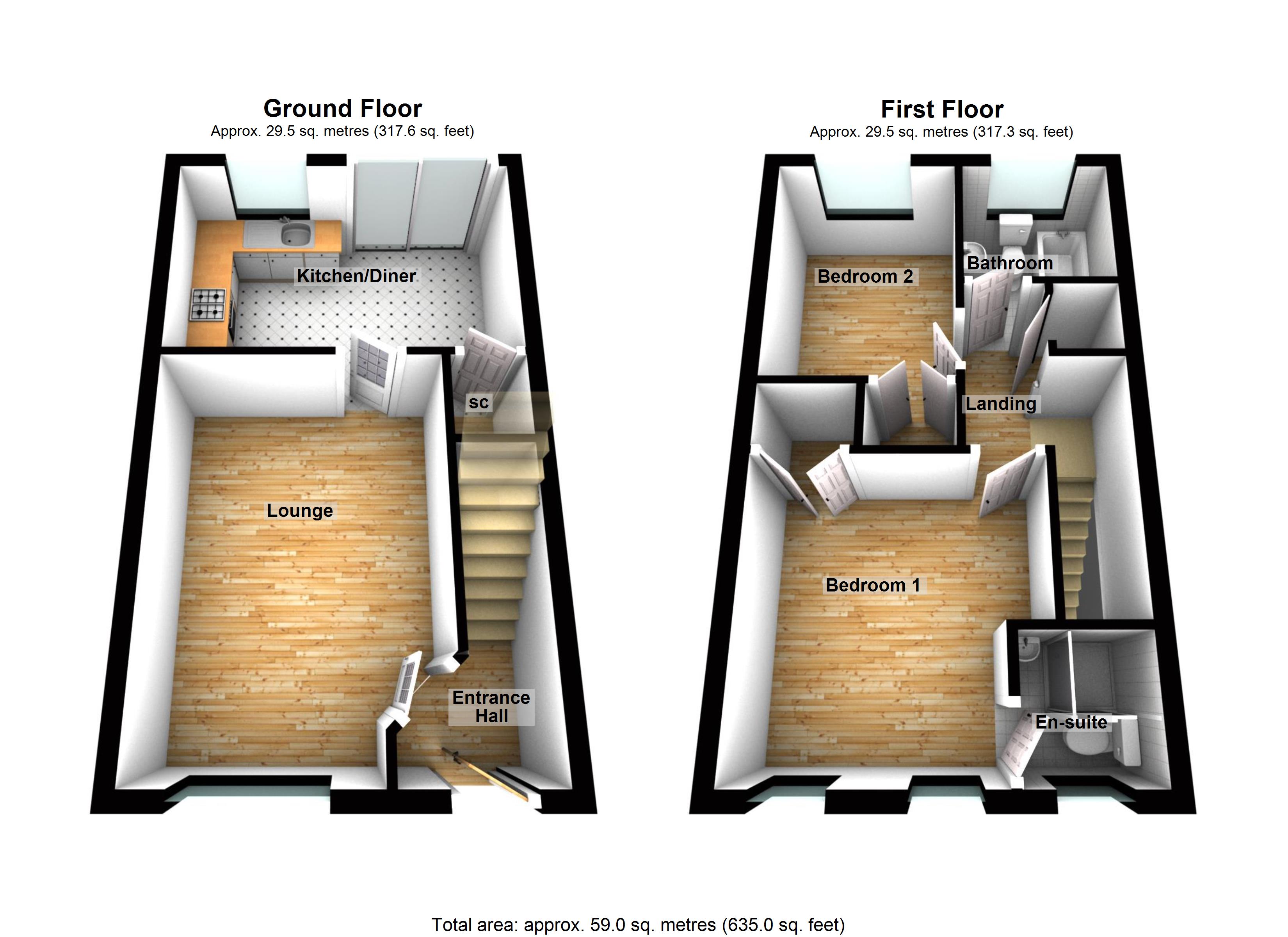 2 Bedrooms Terraced house for sale in Fairfield Way, Stevenage SG1