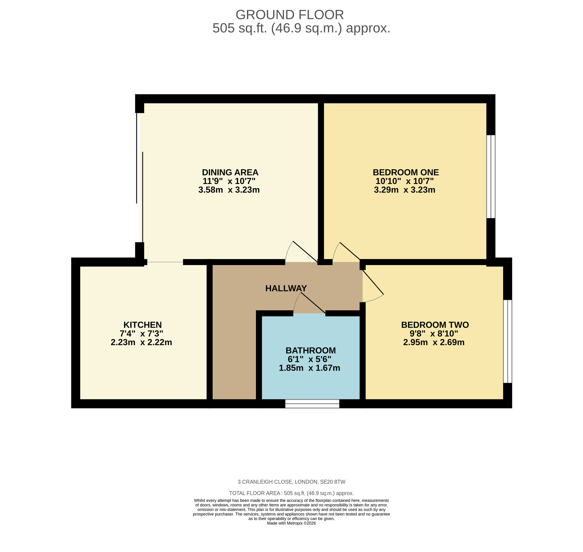3 Cranleigh Close, London floorplan