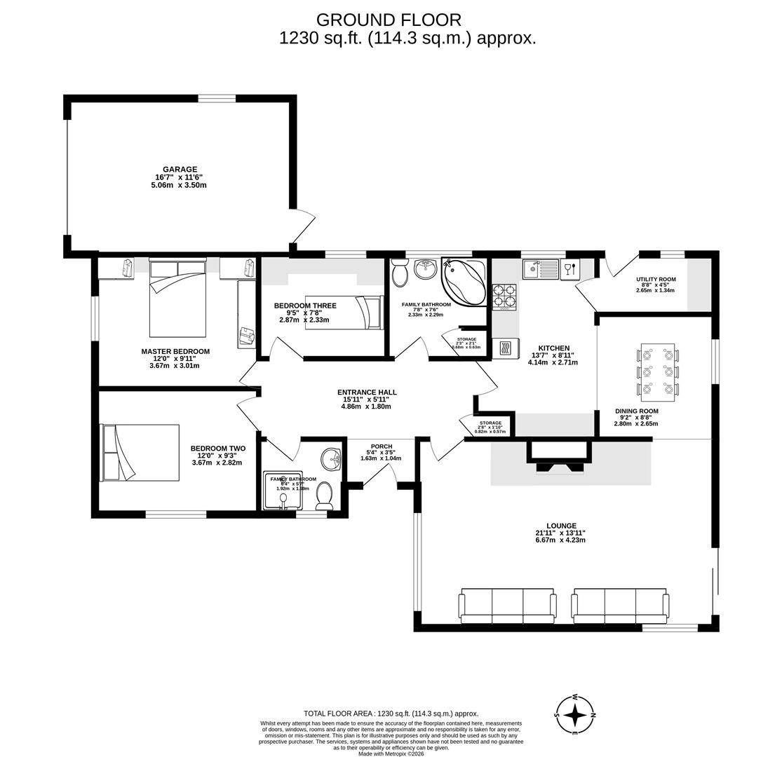 1, Bagganley Lane, Chorley floorplan