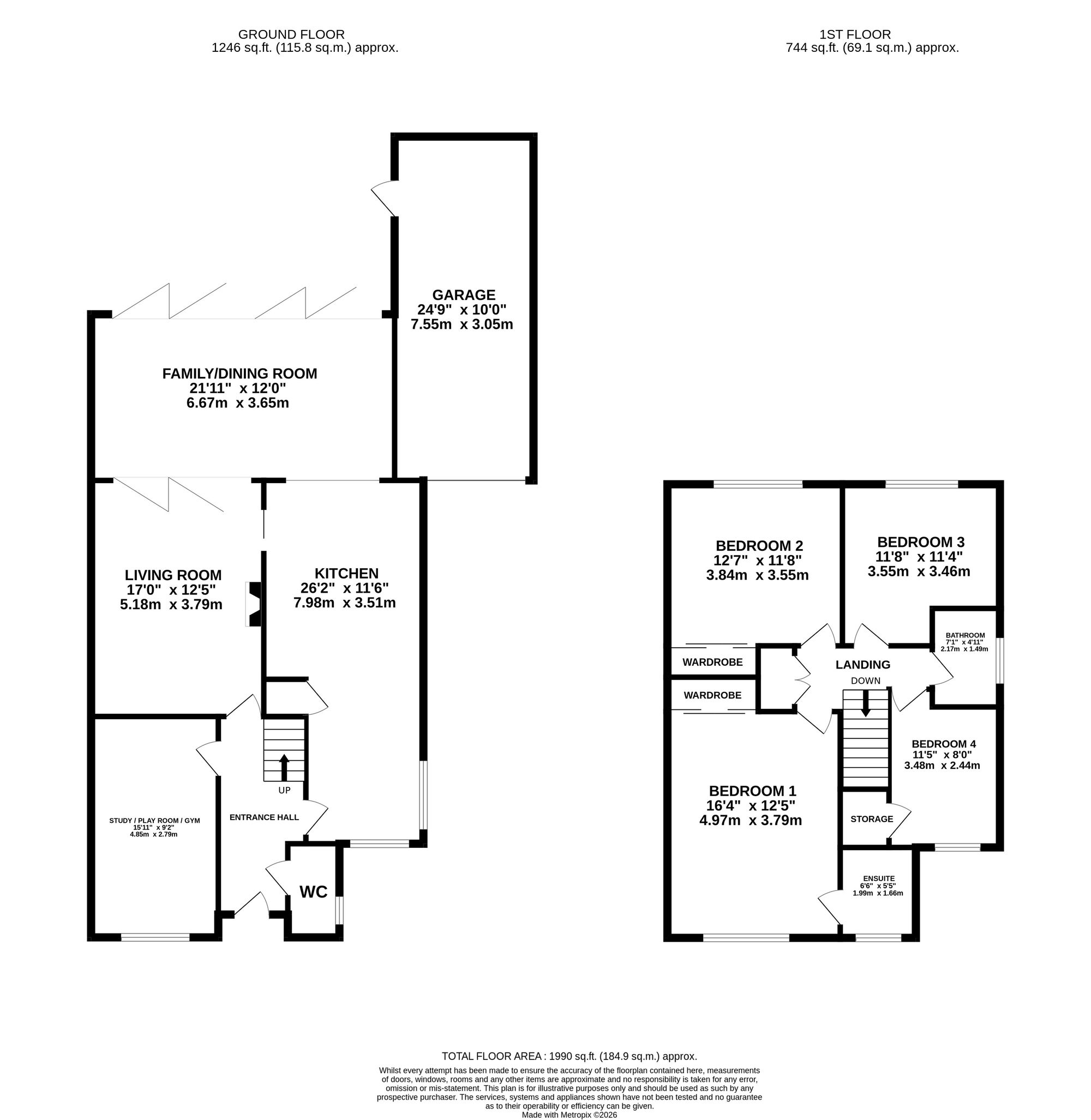 1 Fitzherbert Close, Stone floorplan