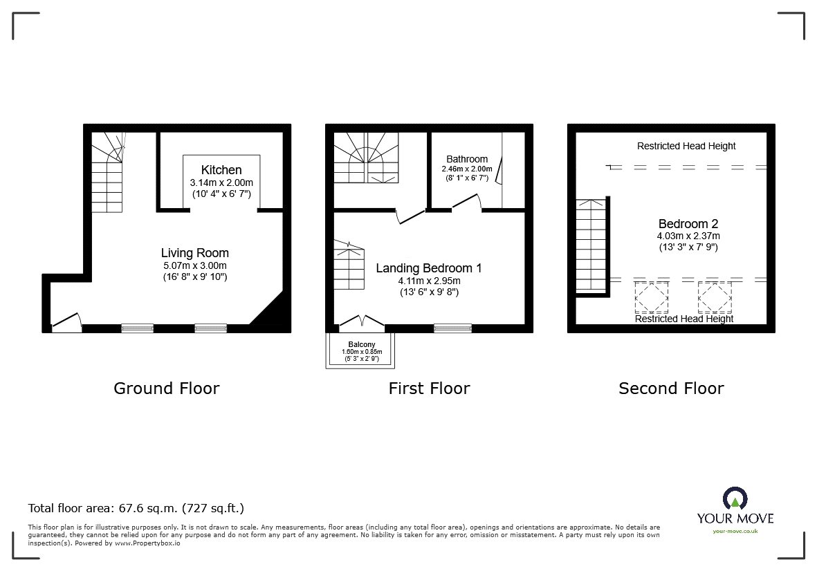 2 The Stables,, High Street, Llanfyllin floorplan
