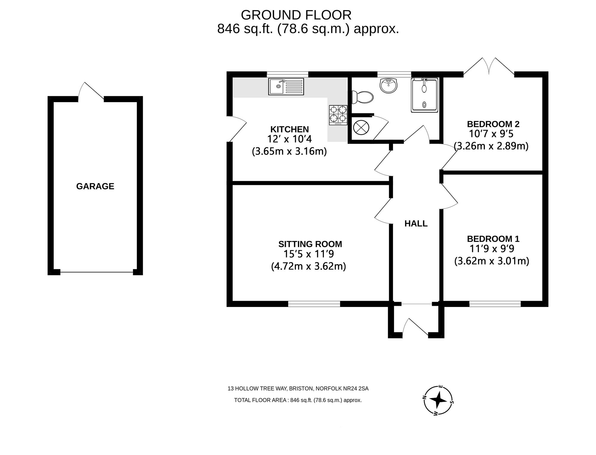 13 Hollow Tree Way, Melton Constable floorplan
