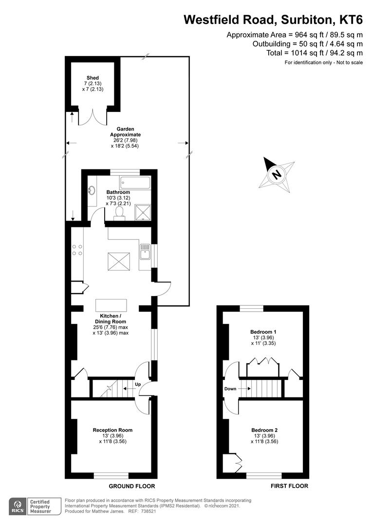 Westfield Road, Surbiton KT6, 2 bedroom end terrace house for sale