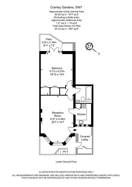 28A,, Cranley Gardens, London floorplan