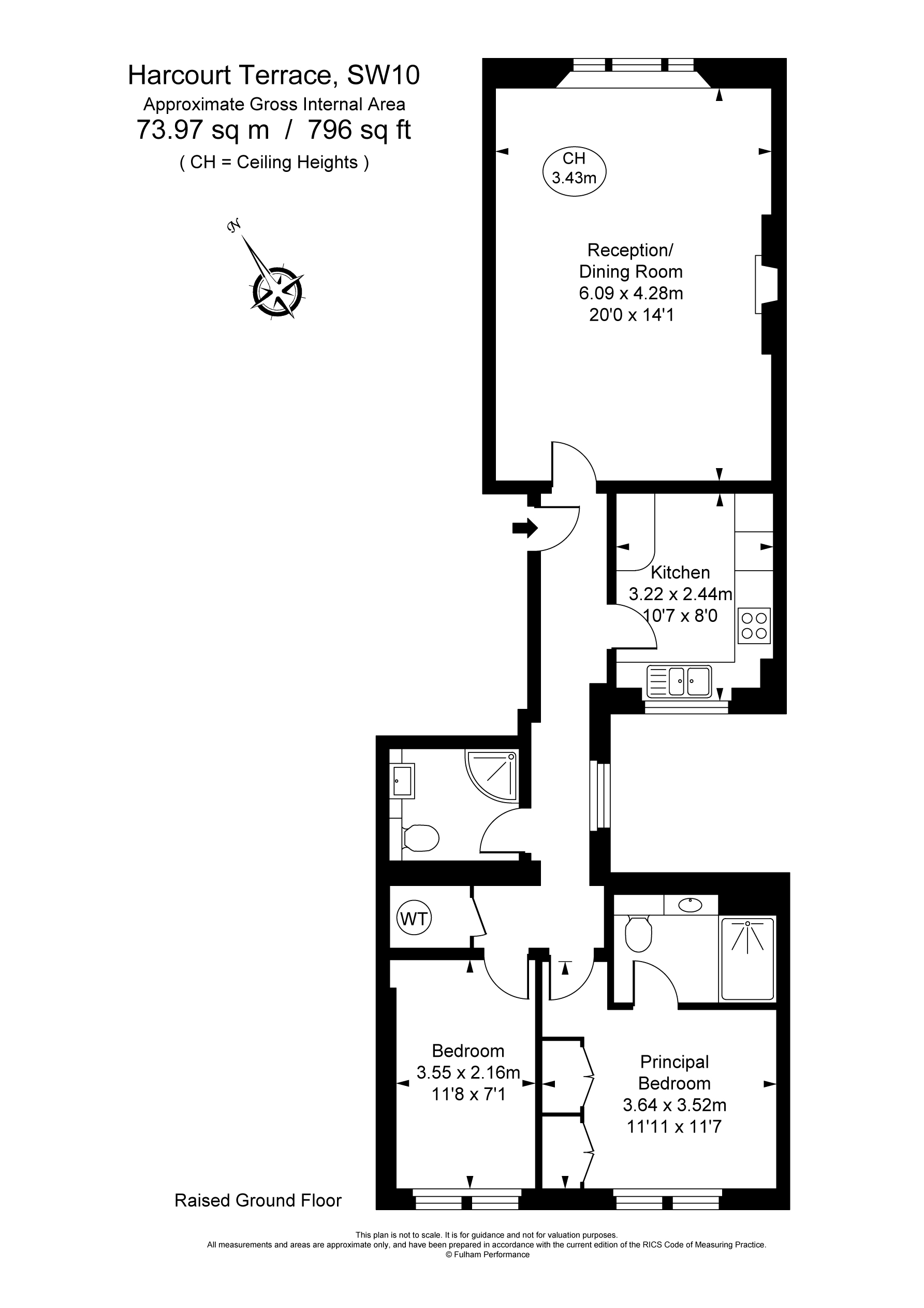 Harcourt Terrace, Chelsea, London SW10, 2 bedroom flat to rent