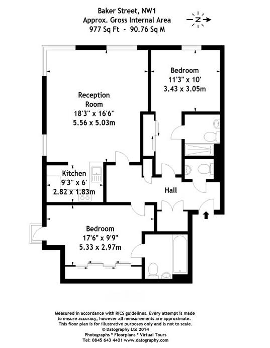 2 Bedrooms Flat to rent in Parview Residence, Baker Street, London NW1