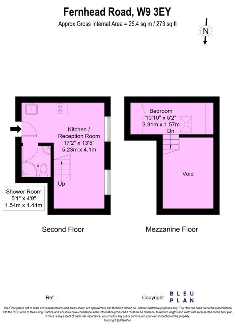 6, 63, Fernhead Road, Maida Vale floorplan