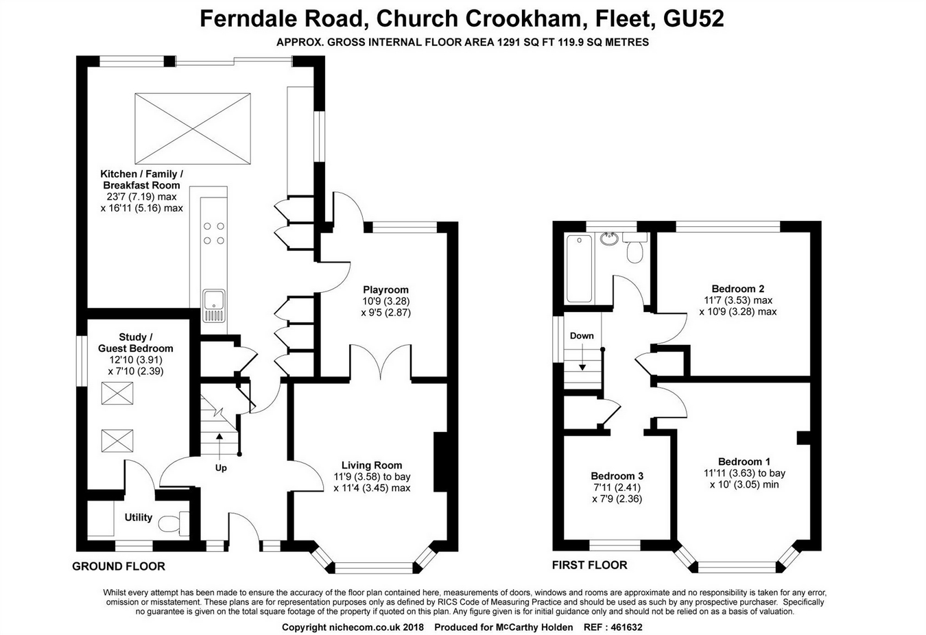 3 Bedrooms Semi-detached house for sale in Ferndale Road, Church Crookham, Fleet GU52