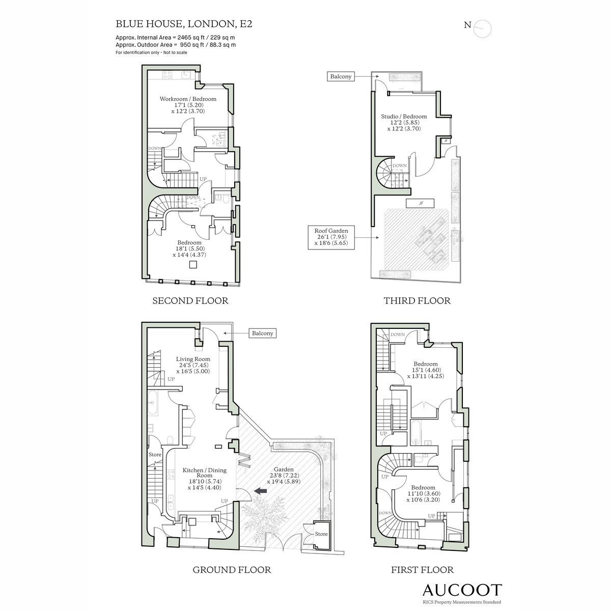 Flat Blue House, 2a, Garner Street, London floorplan