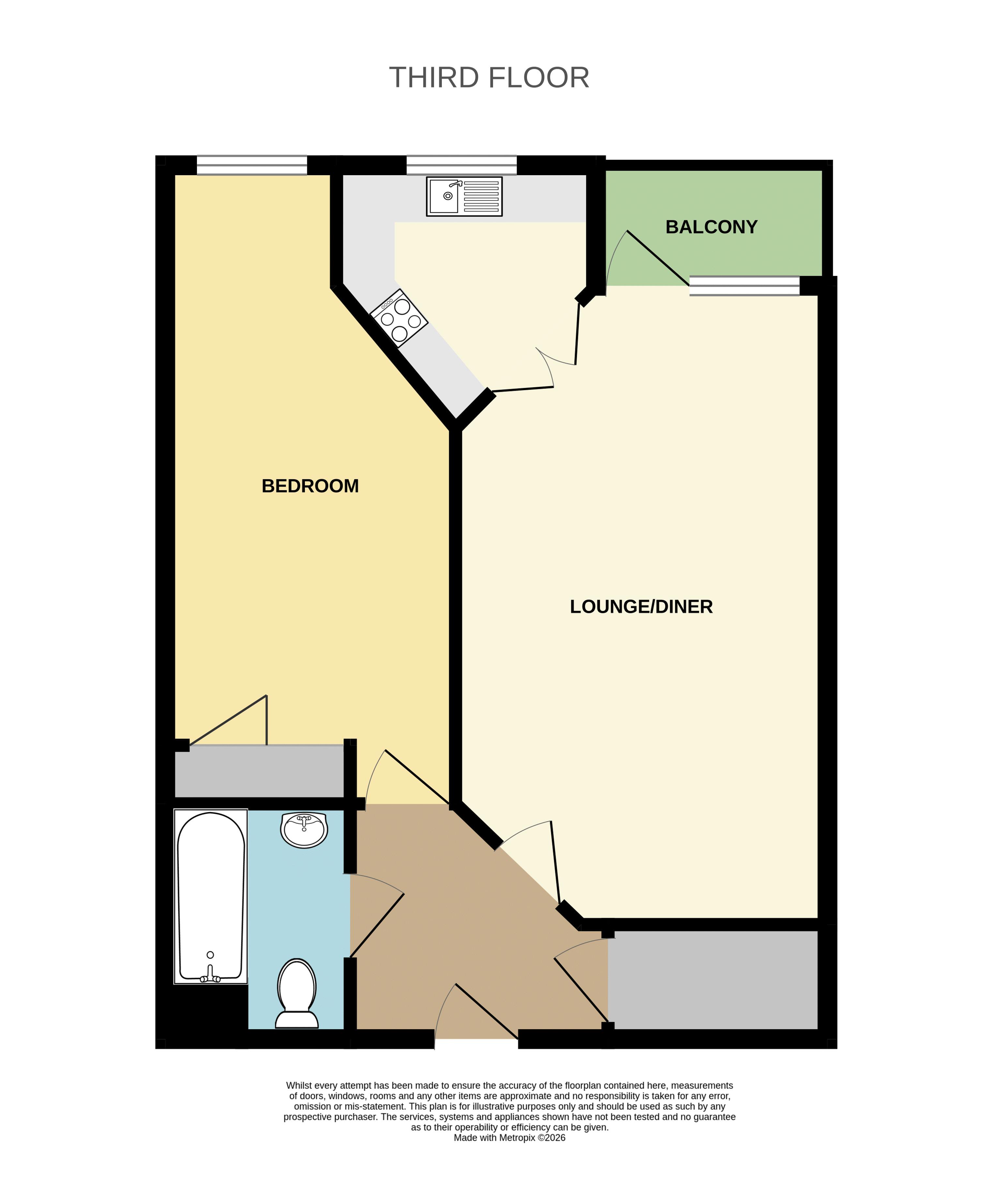 Flat 85, Montague Court, Hamlet Court Road, Westcliff-On-Sea floorplan