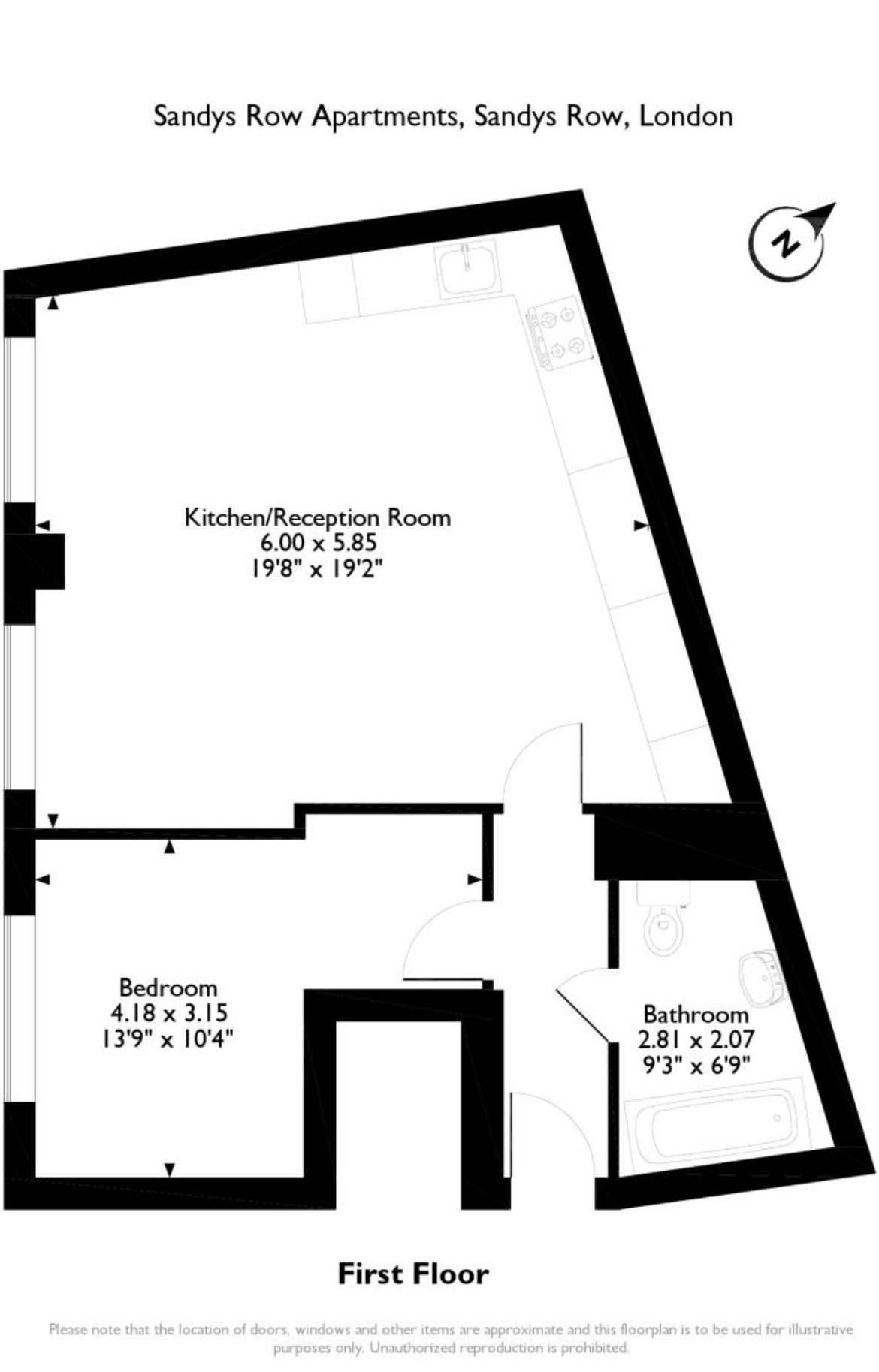 Flat 4/Sandys Row Apartments 2-3, Sandys Row, London floorplan