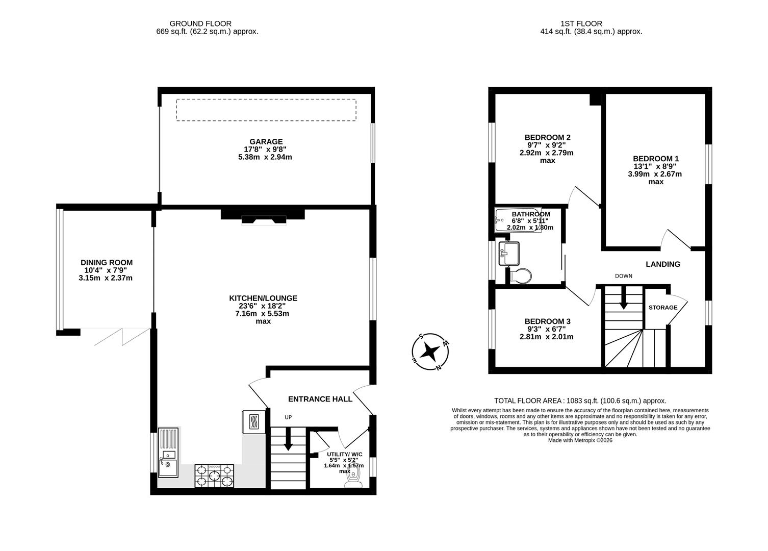 2, Lucetta Lane, Dorchester floorplan
