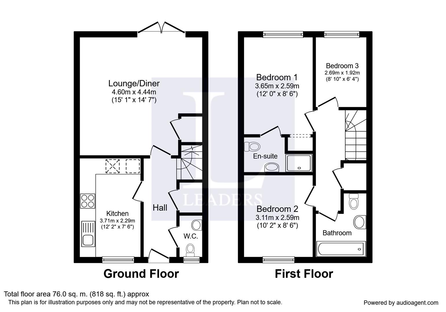 3 Bedrooms Semi-detached house to rent in Stedeham Road, Great Denham, Bedford MK40