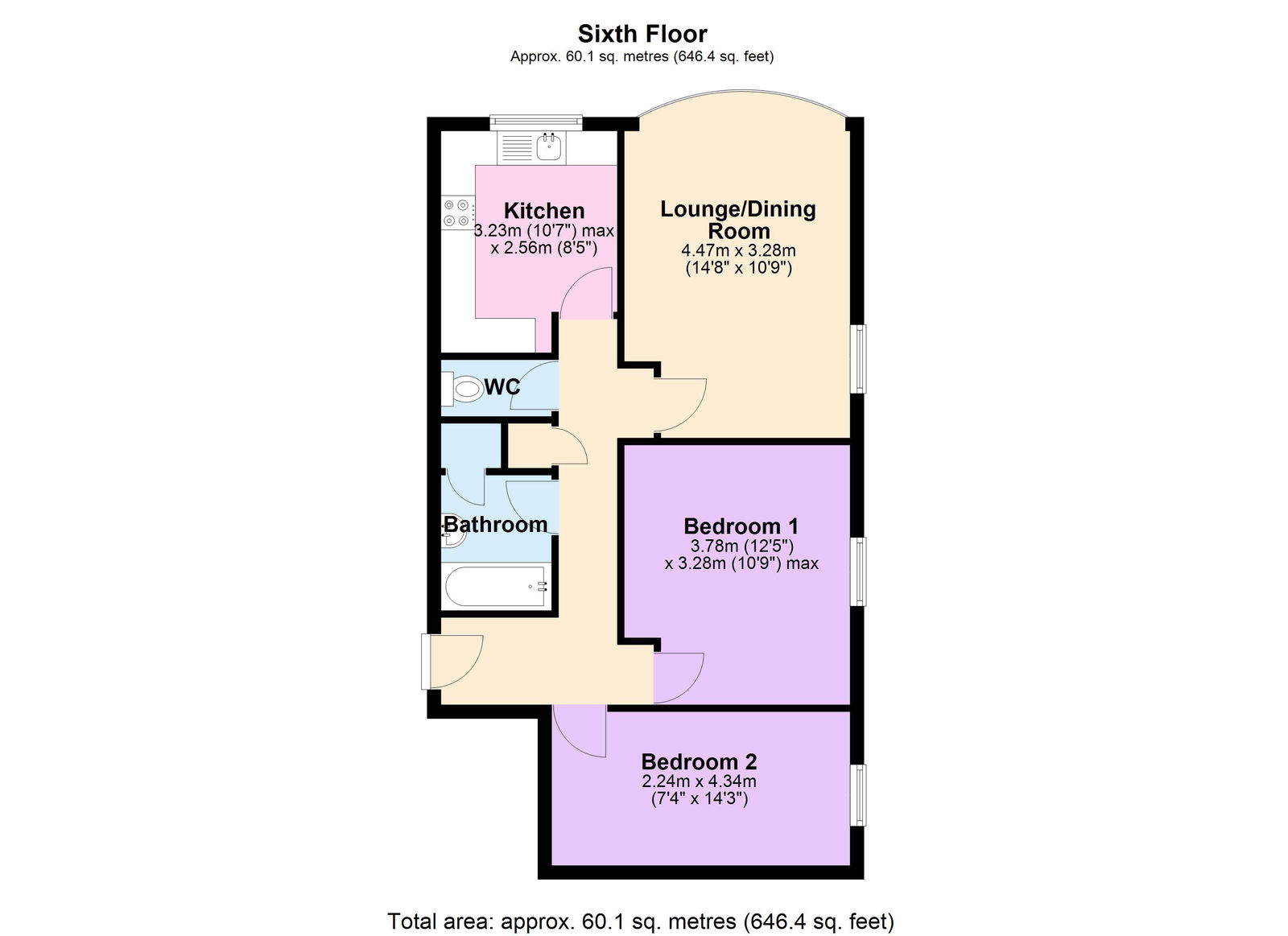 Beech Hill House,Flat 27, Field Lane, Birmingham floorplan