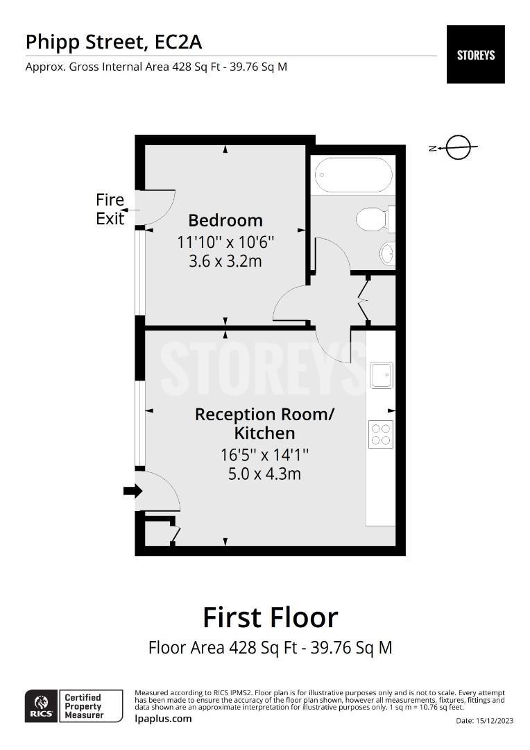 Flat F, 25 Phipp Street, London floorplan