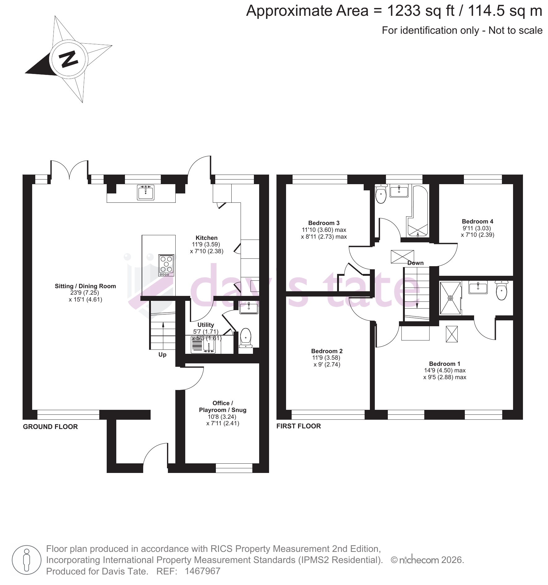 23, Chiltern Walk, Reading floorplan