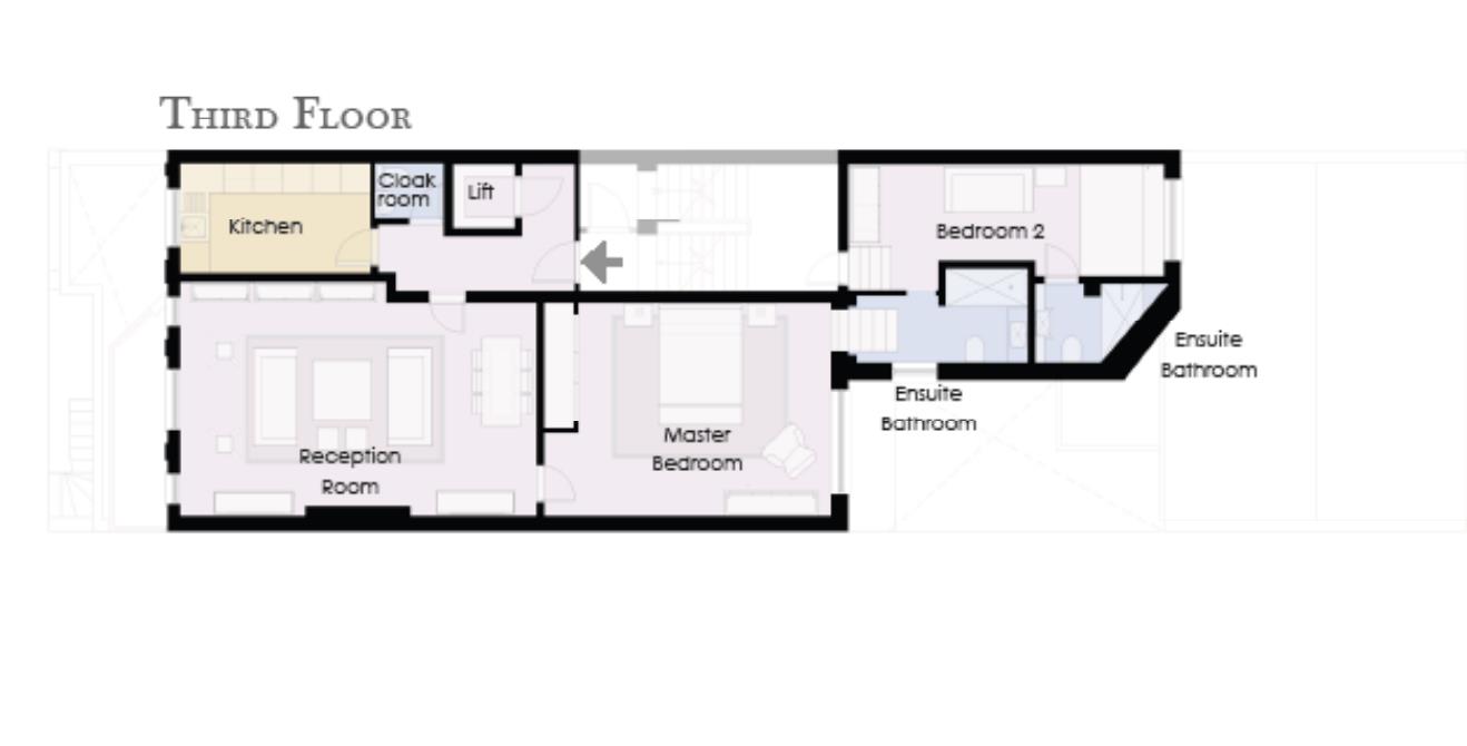 Third Floor Flat, 39, Cadogan Square, London floorplan