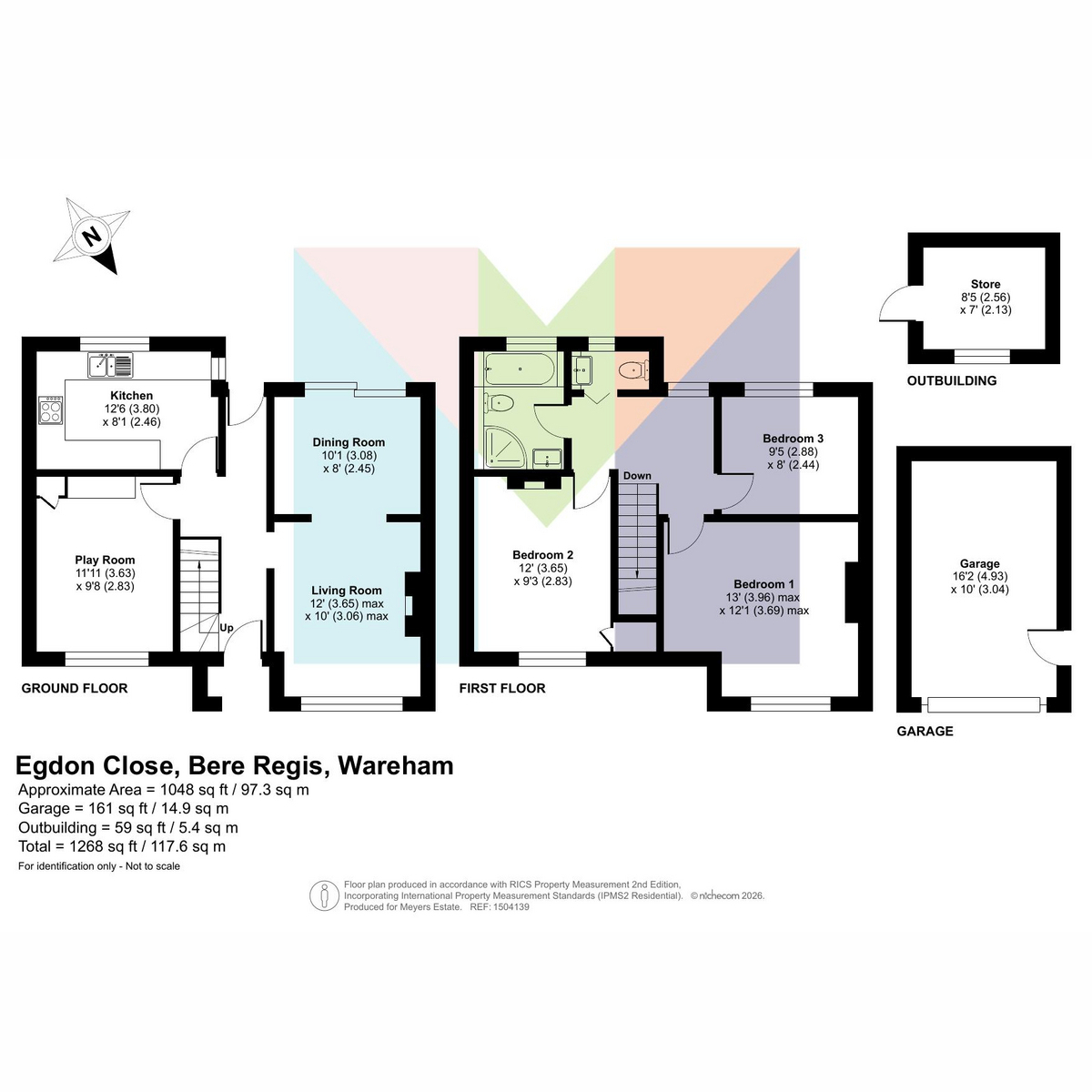 16, Egdon Close, Wareham floorplan