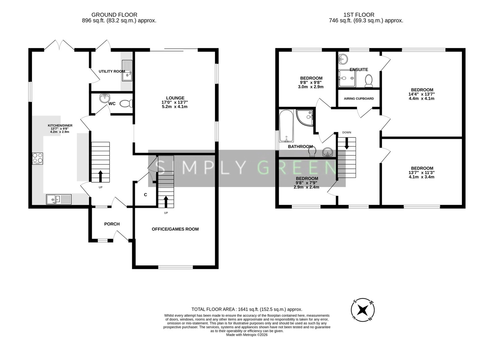 16, Oak Tree Drive, Newton Abbot floorplan