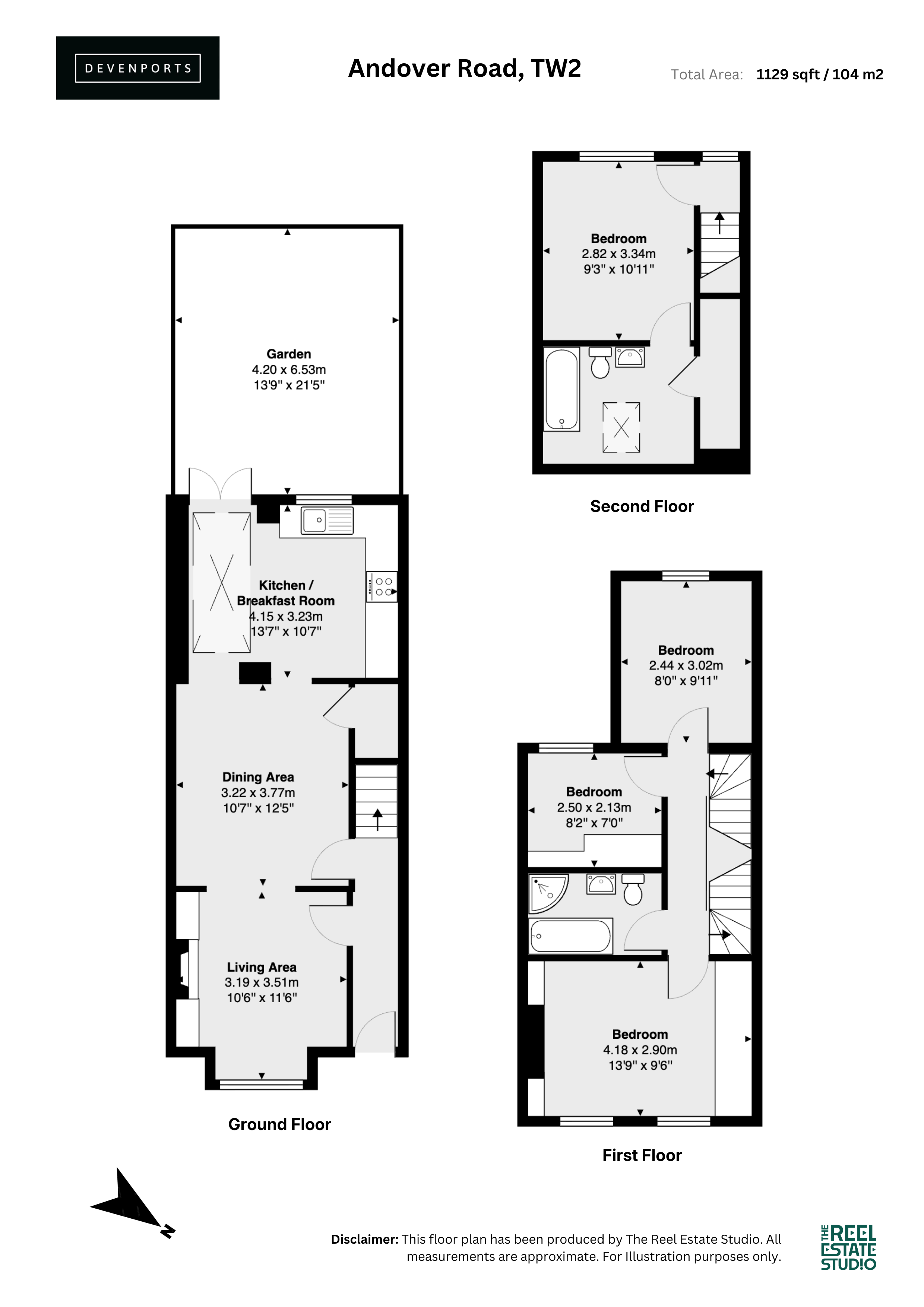 63, Andover Road, Twickenham floorplan