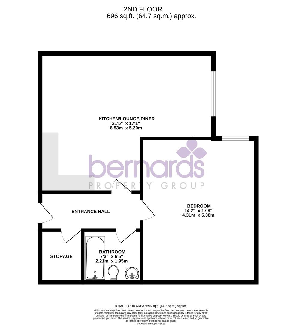 41, Handleys Corner, 44-46 Palmerston Road, Southsea floorplan