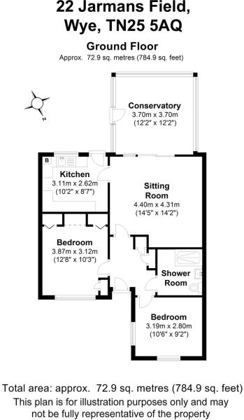 2 Bedrooms Terraced bungalow for sale in Jarmans Field, Wye, Ashford, Kent TN25