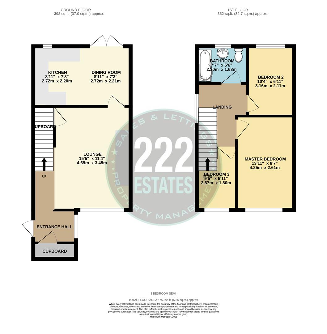 129, Birdwell Drive, Warrington floorplan