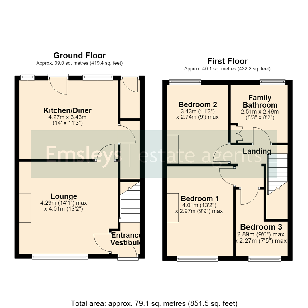 58, Leeds Road, Castleford floorplan