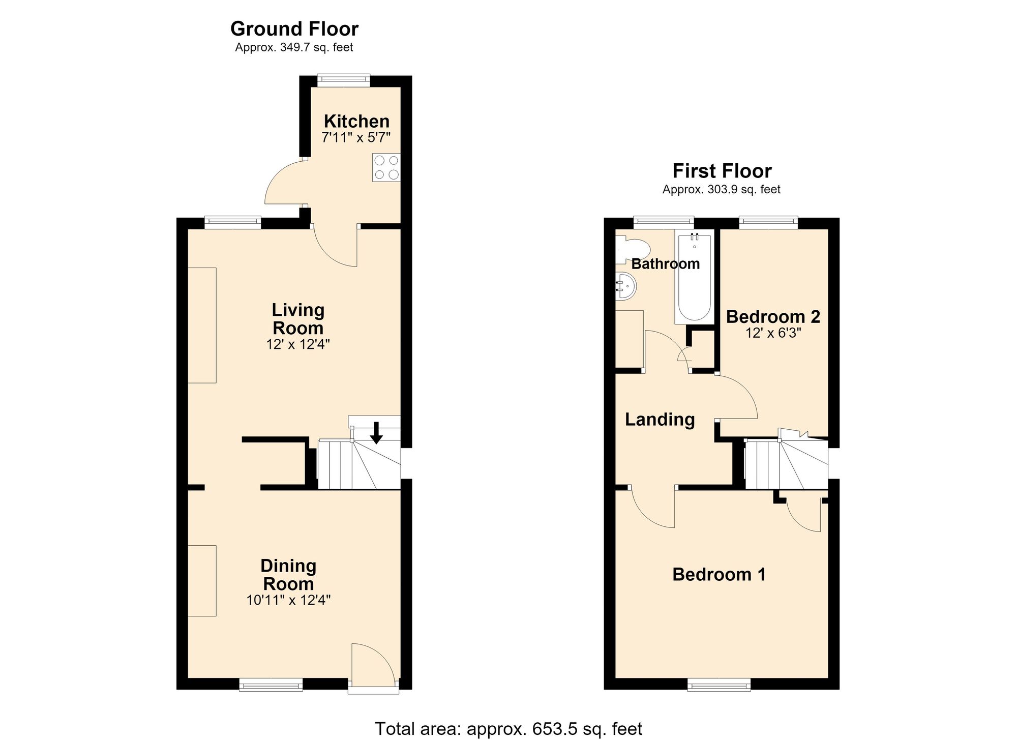 26 Prestwich Street, Burnley floorplan