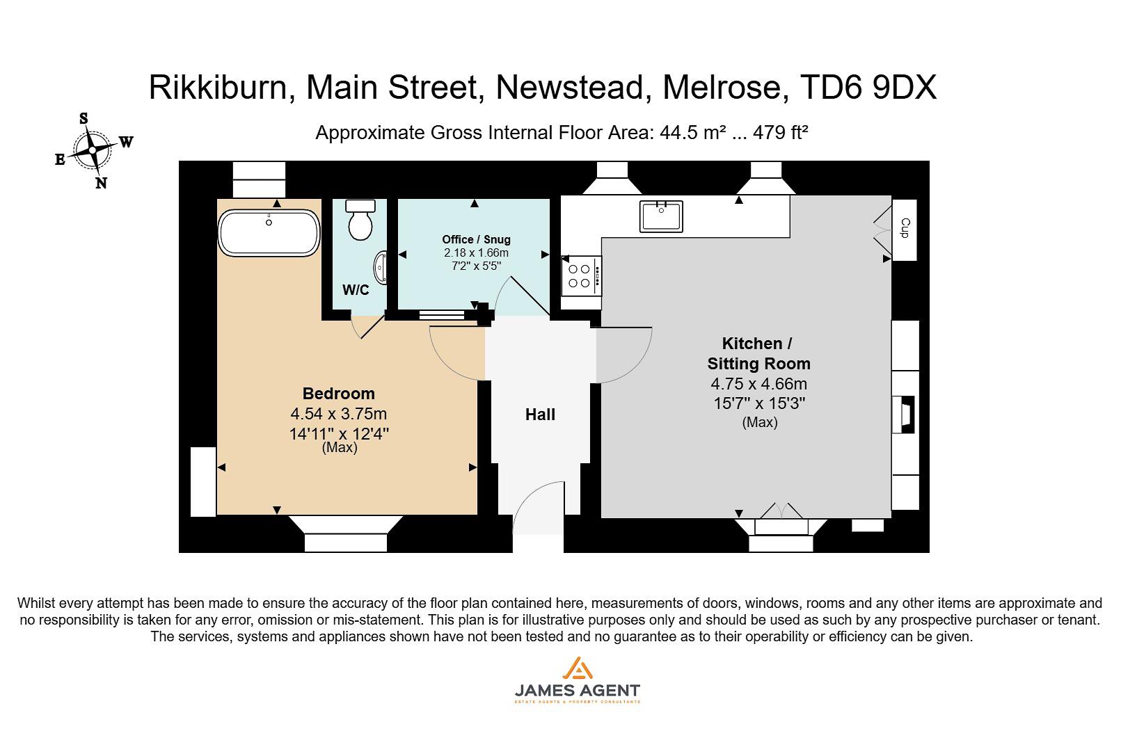 Rikkiburn, Main Street, Melrose floorplan