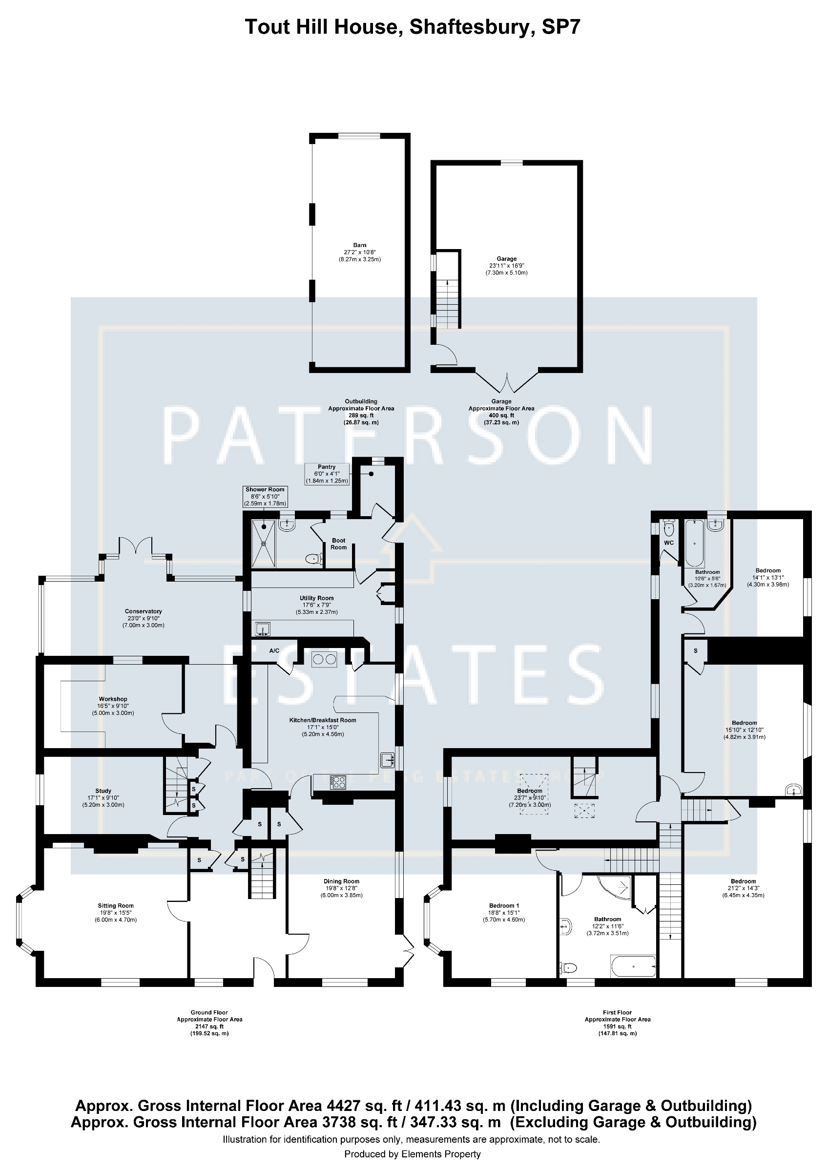 Tout Hill House, Shaftesbury floorplan