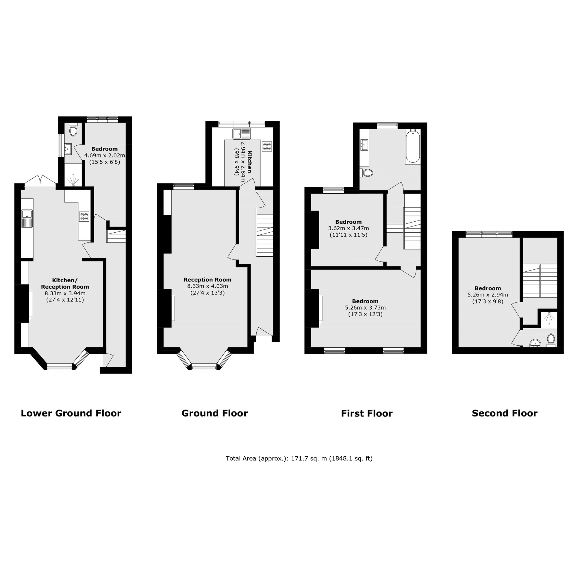 14, Hugo Road, London floorplan
