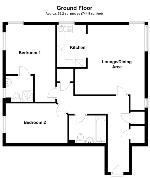 2 Bedrooms Flat for sale in Commonwealth Drive, Three Bridges, Crawley, West Sussex RH10