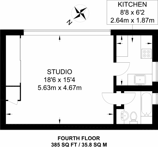 0 Bedrooms Studio to rent in Hilltop House, Horsney Lane, Highgate, London N6