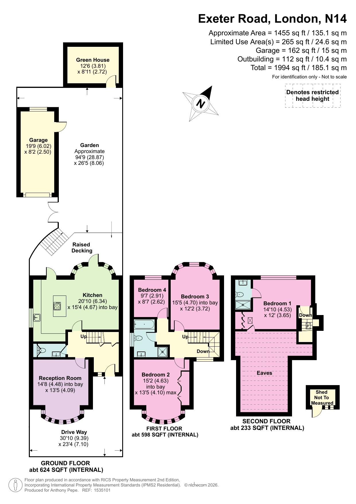 Exeter Road, London floorplan