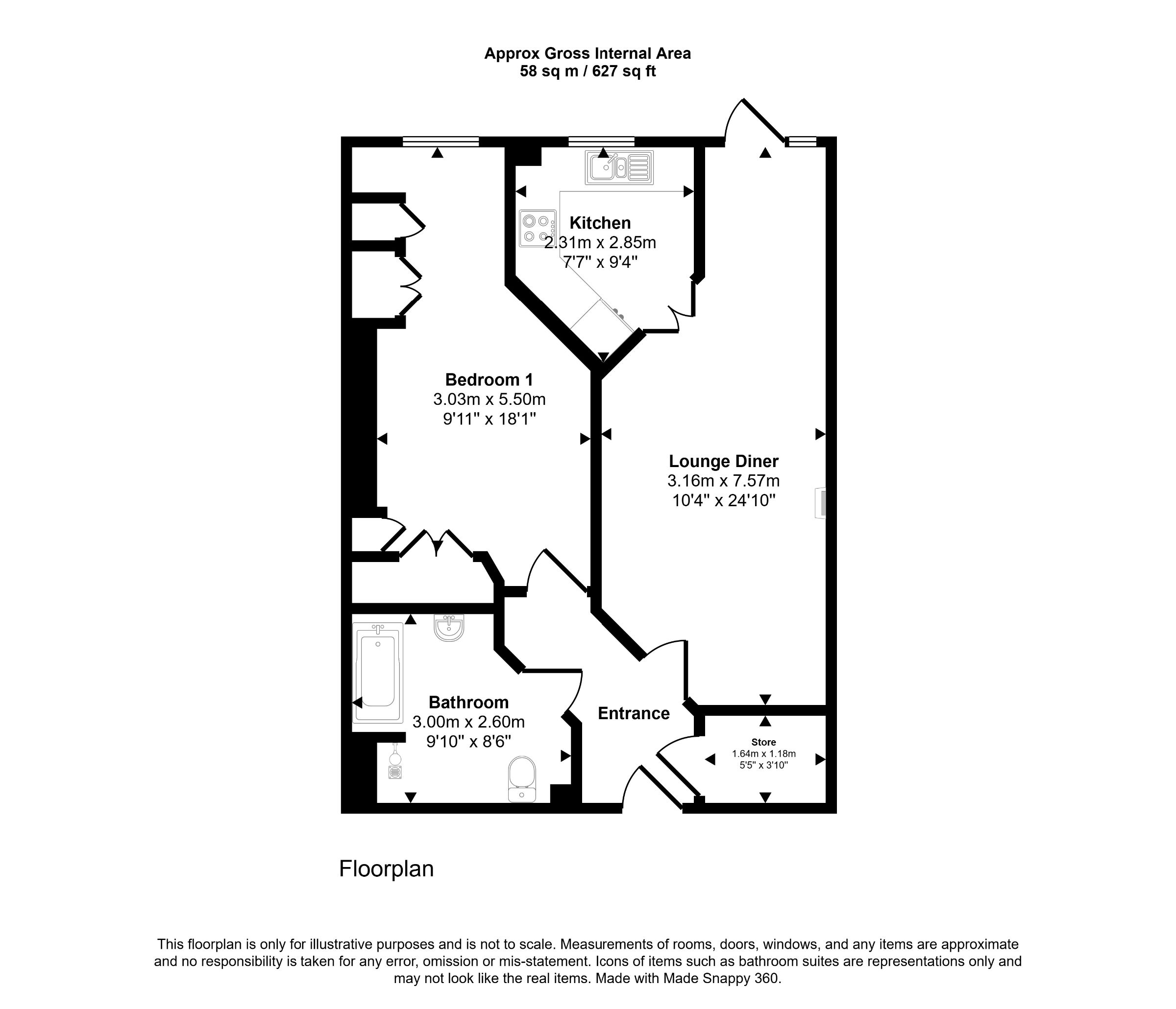 21 Portman Court, Uckfield floorplan